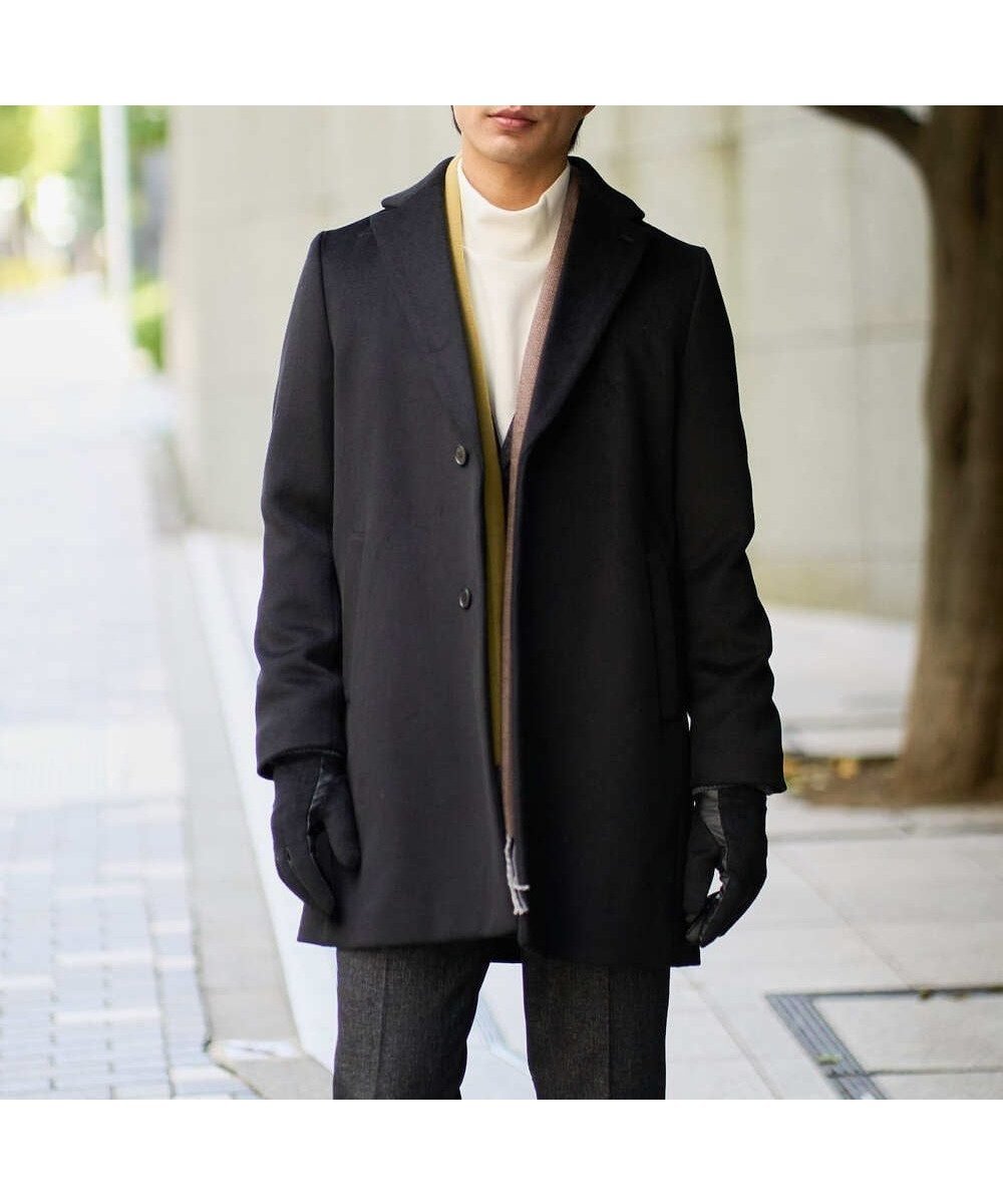 【アー ヴェー ヴェー/a.v.v HOMME / MEN】のウールライトビーバーチェスターコート 人気、トレンドファッション・服の通販 founy(ファニー) 　ファッション　Fashion　メンズファッション　Fashion for Men　クラシック　Classic, Timeless Style　ジャケット　Jacket, Outerwear　ストレッチ　Stretch, Stretchy Fabric　チェスターコート　Chester Coat, Long Coat　定番　Standard, Basic Item　なめらか　Smooth, Silky Texture　人気　Popular, Best Seller　バランス　Balance, Style Balance　ボックス　Boxy, Box Shape　ポケット　Pocket, Pocket Detail　再入荷　Restock / Back in Stock　エレガント 上品　Elegant　ビジネス 仕事 通勤　Business / Work / Commuting　 other-1|ID: prp329100004818373 ipo3291000000035006677