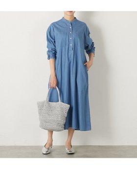 【メルローズ クレール/MELROSE claire】の【コットンライトデニムシャツワンピース】 人気、トレンドファッション・服の通販 founy(ファニー) ファッション Fashion レディースファッション Fashion for Women ワンピース Dresses シャツワンピース / 1枚で着映えコーデ Shirt Dresses おすすめ Recommended / Our Picks スキッパー Skipper, Open Collar デニム Denim, Jeans Material ポケット Pocket, Pocket Detail |ID:prp329100004818376