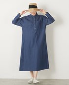 【メルローズ クレール/MELROSE claire】の【コットンライトデニムシャツワンピース】 インディゴブルー|ID: prp329100004818376 ipo3291000000035006716
