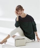 【ローラ/Rora】の「シンプルにこそ,綿100%」ボーダーロングT 人気、トレンドファッション・服の通販 founy(ファニー) ファッション Fashion レディースファッション Fashion for Women カメラ Camera Accessories シンプル Simple, Minimal 定番 Standard, Basic Item 長袖 Long Sleeve, Full Sleeve ボーダー Border, Stripe ロング Long, Long-Length 夏 Summer お正月 New Year クリスマス X'mas Christmas / X'mas ギフト プレゼント Gift / Present 入学式 Entrance Ceremony 卒業式 Graduation Ceremony thumbnail ネイビー×グリーン|ID: prp329100004818385 ipo3291000000035006874