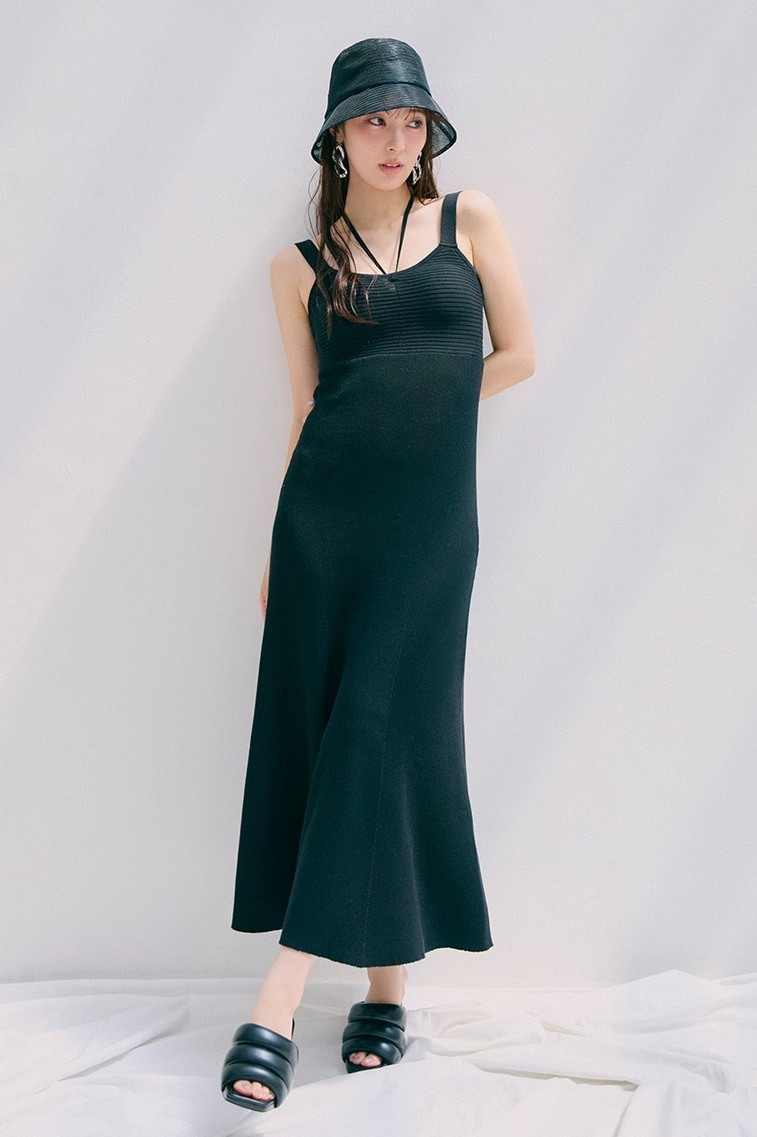 【リエンダ/rienda】のバストギャザーホルターマーメイドワンピース 人気、トレンドファッション・服の通販 founy(ファニー) 　ファッション　Fashion　レディースファッション　Fashion for Women　ワンピース　Dresses　クール　Cool, Chic　シンプル　Simple, Minimal　フレア　Flare, Flared　リボン　Ribbon, Bow　羽織　Haori, Light Jacket　 other-1|ID: prp329100004818404 ipo3291000000035007143