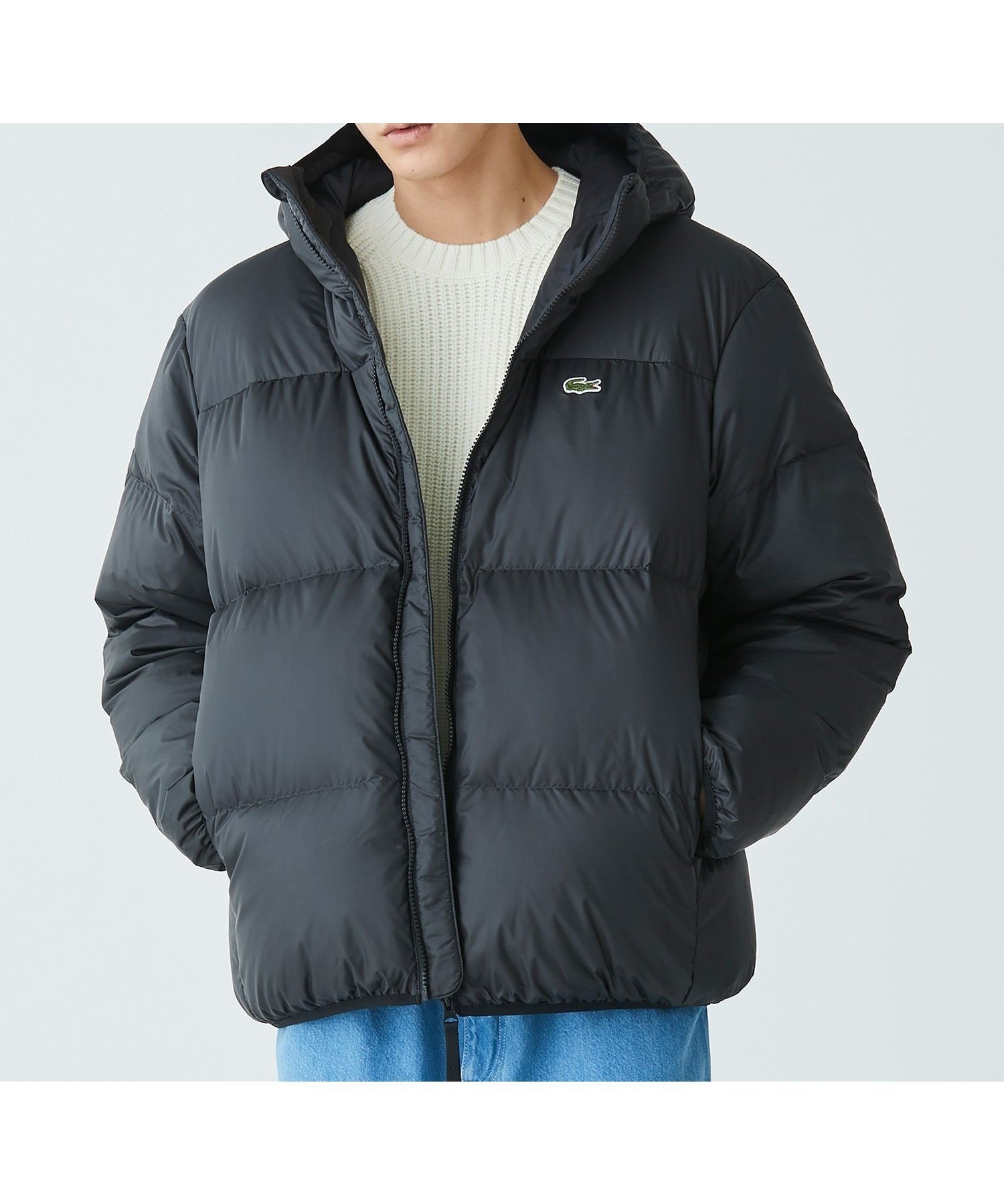 【ラコステ/LACOSTE / MEN】の撥水 バックステッチ スタンドカラー フーデッドダウンジャケット 人気、トレンドファッション・服の通販 founy(ファニー) 　ファッション　Fashion　メンズファッション　Fashion for Men　ジャケット　Jacket, Outerwear　スタンド　Stand Collar, Upright Stand　スマート　Smart, Elegant　ダウン　Down, Puffer　パイピング　Piping, Trim Design　ビッグ　Big, Oversized　 other-1|ID: prp329100004818419 ipo3291000000035007292