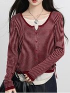 【ディアベル/DIAVEL】の【秋冬新作】レイヤード風ラウンドヘムトップス 人気、トレンドファッション・服の通販 founy(ファニー) ファッション Fashion レディースファッション Fashion for Women トップス・カットソー Cut & Sew Tops インナー Innerwear カーディガン Cardigan, Knitwear クロップド Cropped, Short Length コンパクト Compact, Small Size ショート Short, Short Length スタイリッシュ Stylish, Fashionable スニーカー Sneakers, Trainers タイトスカート Pencil Skirt, Tight Skirt デニム Denim, Jeans Material トレンド Trend, Trending Now ドローストリング Drawstring, Pull Cord バランス Balance, Style Balance プリーツ Pleats, Pleated ボーダー Border, Stripe 無地 Plain, Solid Color ロング Long, Long-Length A/W・秋冬 Autumn/Winter 再入荷 Restock / Back in Stock おすすめ Recommended / Our Picks エレガント 上品 Elegant thumbnail レッド1|ID: prp329100004818429 ipo3291000000035007432