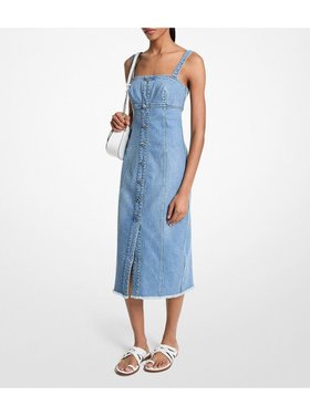 【マイケルコース/MICHAEL KORS】のフレイド デニム ミディ ドレス マイケルコース 人気、トレンドファッション・服の通販 founy(ファニー) ファッション Fashion レディースファッション Fashion for Women ワンピース Dresses フォーマル・パーティードレス・結婚式用ドレス Elegant & Casual Dresses コレクション Collection, Seasonal Line デニム Denim, Jeans Material ドレス Dress, One-Piece ラグジュアリー Luxury, Elegant |ID:prp329100004818442