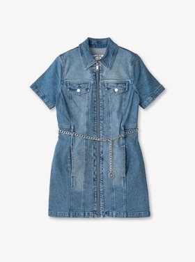 【マイケルコース/MICHAEL KORS】のフロント ジップ デニム ミニ ドレス マイケルコース 人気、トレンドファッション・服の通販 founy(ファニー) ファッション Fashion レディースファッション Fashion for Women ワンピース Dresses フォーマル・パーティードレス・結婚式用ドレス Elegant & Casual Dresses コレクション Collection, Seasonal Line ジップ Zip, Zipper デニム Denim, Jeans Material ドレス Dress, One-Piece フロント Front, Front Design ラグジュアリー Luxury, Elegant |ID:prp329100004818443