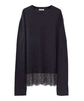 【ディアナドット/Dhyana】のヘムレースロンT 人気、トレンドファッション・服の通販 founy(ファニー) ファッション Fashion レディースファッション Fashion for Women トップス・カットソー Cut & Sew Tops ロングTシャツ・Tシャツ Longline T-Shirts & Tees スリーブ Sleeve, Long Sleeve / Short Sleeve レース Lace, Lace Fabric ロング Long, Long-Length 日本製 Made In Japan |ID:prp329100004818457