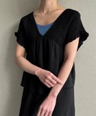 【ジュノア/JUNOAH】のギャザースリーブレイヤード風ワンピース 人気、トレンドファッション・服の通販 founy(ファニー) ファッション Fashion レディースファッション Fashion for Women ワンピース Dresses thumbnail ブラック|ID: prp329100004818474 ipo3291000000035007685