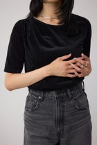 【アズール バイ マウジー/AZUL by moussy】のベロアカットトップス 人気、トレンドファッション・服の通販 founy(ファニー) ファッション Fashion レディースファッション Fashion for Women トップス・カットソー Cut & Sew Tops ベロアトップス Velour Tops / Velvet-Look Items インナー Innerwear ギャザー Gathered, Ruffled トレンド Trend, Trending Now ドレープ Drape, Draping Fabric ベロア Velour, Soft Velvet ボトム Bottoms, Lower Wear thumbnail BLK|ID: prp329100004818481 ipo3291000000035007731