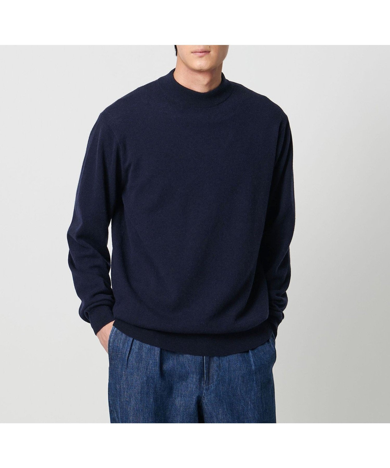 【ユナイテッドアローズ/UNITED ARROWS / MEN】のウール カシミヤ シルク モックネック ニット インテリア・キッズ・メンズ・レディースファッション・服の通販 founy(ファニー) 　ファッション　Fashion　メンズファッション　Fashion for Men　インナー　Innerwear　シルク　Silk, 100% Silk　シンプル　Simple, Minimal　ジャケット　Jacket, Outerwear　バランス　Balance, Style Balance　フィット　Fit, Slim Fit　モックネック　Mock Neck, Short Turtleneck　リラックス　Relax, Relaxed Fit　A/W・秋冬　Autumn/Winter　エレガント 上品　Elegant　NAVY|ID: prp329100004818482 ipo3291000000035007738