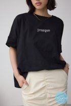 【アズール バイ マウジー/AZUL by moussy】のC/T冷感ロゴシシュウTシャツ 人気、トレンドファッション・服の通販 founy(ファニー) ファッション Fashion レディースファッション Fashion for Women トップス・カットソー Cut & Sew Tops シャツ・ブラウス・オフィスカジュアル Elegant Blouses & Button-Ups ロングTシャツ・Tシャツ Longline T-Shirts & Tees カットソー Cut and Sewn Top フロント Front, Front Design thumbnail BLK|ID: prp329100004818491 ipo3291000000035007880