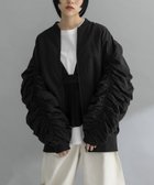 【ケービーエフ/KBF / URBAN RESEARCH】の『WEB/一部店舗限定』BACKシャーリングMA-1 ブラック|ID: prp329100004818504 ipo3291000000035008029