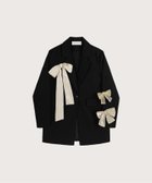 【ラ ポム プチ/LA POMME petit】のRibbon Attacthed Black Jacket 人気、トレンドファッション・服の通販 founy(ファニー) ファッション Fashion レディースファッション Fashion for Women アウター Coat / Outerwear Collection レディースジャケット・軽アウター Jackets thumbnail Black|ID: prp329100004818508 ipo3291000000035008090