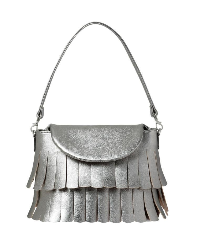 【ヒロコ ハヤシ/HIROKO HAYASHI】のFRANGIA(フランジャ)ショルダーバッグ インテリア・キッズ・メンズ・レディースファッション・服の通販 founy(ファニー) 　ファッション　Fashion　レディースファッション　Fashion for Women　バッグ　Bags　クラッチ　Clutch, Clutch Bag　シルバー　Silver, Metallic Silver　スマート　Smart, Elegant　財布　Wallet, Purse　ハンカチ　Handkerchief, Hanky　フリンジ　Fringe, Tassel　日傘　Parasol, UV Umbrella　ラップ　Wrap, Wrap Design　おすすめ　Recommended / Our Picks　シルバー|ID: prp329100004818521 ipo3291000000035008236