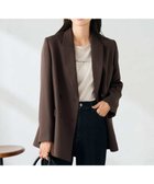 【アー ヴェー ヴェー/a.v.v】の【洗える/イージーケア/ストレッチ】パウダーツイルダブルブレストジャケット ブラウン|ID: prp329100004818524 ipo3291000000035008257