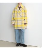 【ハウス オブ ロータス/HOUSE OF LOTUS】のシャギーチェックコート 人気、トレンドファッション・服の通販 founy(ファニー) ファッション Fashion レディースファッション Fashion for Women アウター Coat / Outerwear Collection コート・ロングコート・ピーコート Long Coats, Peacoats & More イエロー Yellow ダブル Double, Double-Breasted ブランケット Blanket, Throw Blanket ミドル Middle Length, Mid Height 冬 Winter / This Winter A/W・秋冬 Autumn/Winter thumbnail イエロー|ID: prp329100004818528 ipo3291000000035008281