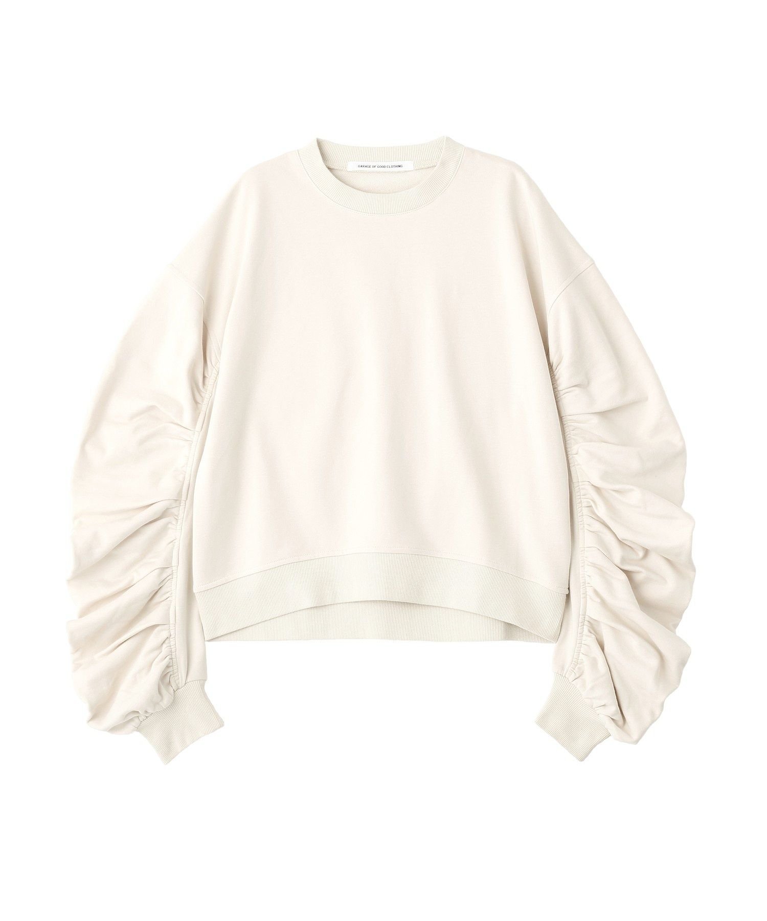 【ガレージ オブ グッド クロージング/GARAGE OF GOOD CLOTHING】のミニ裏毛袖ギャザープルオーバー インテリア・キッズ・メンズ・レディースファッション・服の通販 founy(ファニー) 　ファッション　Fashion　レディースファッション　Fashion for Women　トップス・カットソー　Cut & Sew Tops　カジュアルプルオーバー・ニットトップス　Pullovers & Knit Tops / Casual Pullovers　おすすめ　Recommended / Our Picks　ギャザー　Gathered, Ruffled　シンプル　Simple, Minimal　スリーブ　Sleeve, Long Sleeve / Short Sleeve　フェミニン　Feminine, Girly　ポケット　Pocket, Pocket Detail　ワイド　Wide, Wide Fit　アイスグレー|ID: prp329100004818535 ipo3291000000035008341