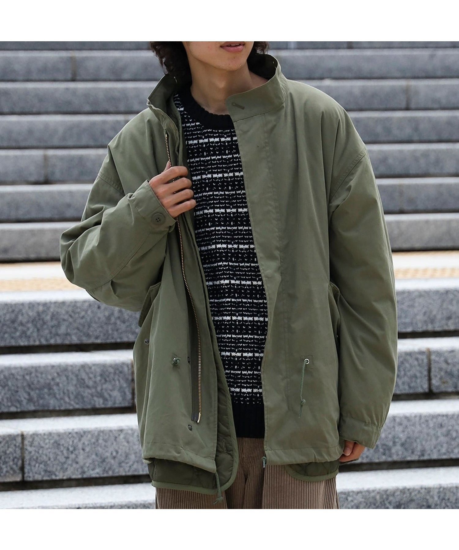 【ビームス ハート/BEAMS HEART / MEN】の3WAY ショート モッズコート インテリア・キッズ・メンズ・レディースファッション・服の通販 founy(ファニー) 　ファッション　Fashion　メンズファッション　Fashion for Men　ショート　Short, Short Length　スウェット / スエット　Sweatshirt, Sweatwear　デニム　Denim, Jeans Material　定番　Standard, Basic Item　ミリタリー　Military, Army Style　モチーフ　Motif, Design Theme　モッズコート　Mods Coat, Military Parka　ライナー　Liner, Inner Layer　ライニング　Inner Lining, Inner Fabric, Lined　ルーズ　Loose, Oversized　OLIVE|ID: prp329100004818561 ipo3291000000035008490