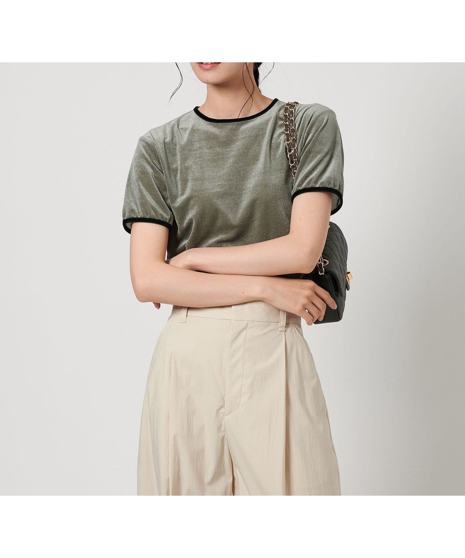 【ユナイテッドアローズ/UNITED ARROWS】のシアーベロア リンガー Tシャツ 人気、トレンドファッション・服の通販 founy(ファニー) 　ファッション　Fashion　レディースファッション　Fashion for Women　トップス・カットソー　Cut & Sew Tops　シャツ・ブラウス・オフィスカジュアル　Elegant Blouses & Button-Ups　ロングTシャツ・Tシャツ　Longline T-Shirts & Tees　ベロアトップス　Velour Tops / Velvet-Look Items　インナー　Innerwear　春　Spring　カーゴパンツ　Cargo Pants, Utility Pants　コンパクト　Compact, Small Size　シアー　Sheer, See-Through　シンプル　Simple, Minimal　ジャケット　Jacket, Outerwear　スラックス　Slacks, Dress Pants　デニム　Denim, Jeans Material　トレンド　Trend, Trending Now　パイピング　Piping, Trim Design　フォルム　Silhouette, Form　ベロア　Velour, Soft Velvet　アウトレット　Outlet / Clearance　おすすめ　Recommended / Our Picks　 other-1|ID: prp329100004818563 ipo3291000000035008494