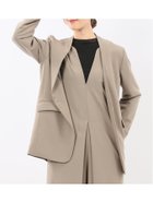 【タカキュー/TAKA-Q】のストレッチウォッシャブル ウーリッシュ ノーカラージャケット(セットアップ可能) 30茶|ID: prp329100004818589 ipo3291000000035008649