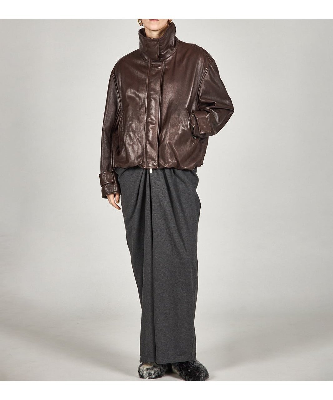 【プランク プロジェクト/PRANK PROJECT】のSHEEPレザハイネックーブルゾン インテリア・キッズ・メンズ・レディースファッション・服の通販 founy(ファニー) 　ファッション　Fashion　レディースファッション　Fashion for Women　アウター　Coat / Outerwear Collection　ブルゾンジャケット・スポーティアウター　Blouson Jackets　ハイネック　High Neck, Mock Neck　バルーン　Balloon, Balloon Silhouette　ブルゾン　Blouson, Bomber Jacket　モダン　Modern, Contemporary　冬　Winter / This Winter　BRN|ID: prp329100004818609 ipo3291000000035008768