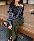 【チェルカ/CERCA】のChiina/Chiina / マフラー付き 長袖ボーダーオフショルTシャツ 人気、トレンドファッション・服の通販 founy(ファニー) ファッション Fashion レディースファッション Fashion for Women トップス・カットソー Cut & Sew Tops シャツ・ブラウス・オフィスカジュアル Elegant Blouses & Button-Ups ロングTシャツ・Tシャツ Longline T-Shirts & Tees マフラー・スヌード / 冬小物の定番 Scarves & Mufflers マフラー Scarf, Muffler 長袖 Long Sleeve, Full Sleeve thumbnail ネイビー|ID: prp329100004818629 ipo3291000000035008927