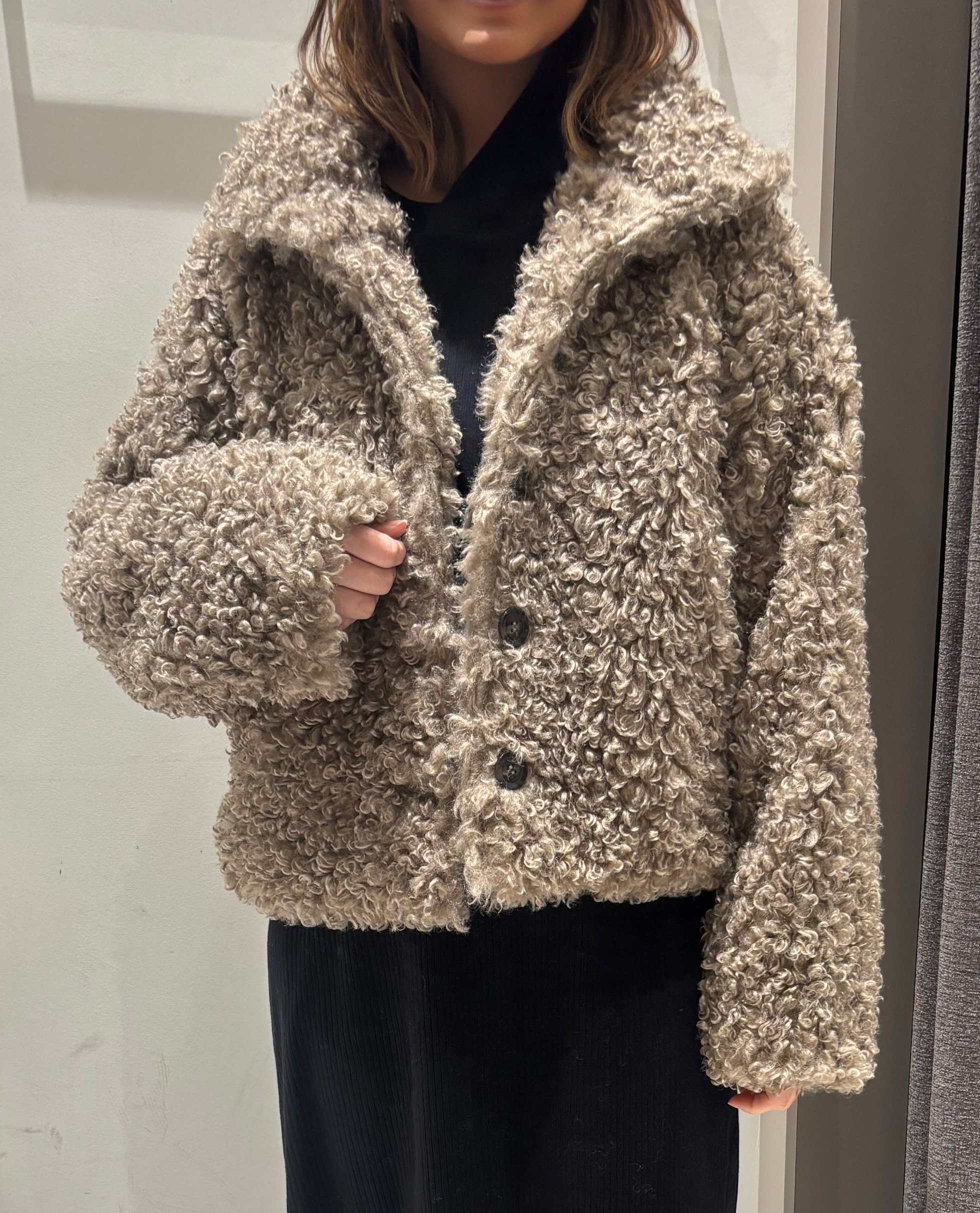 【イーブス/YEVS】のプードルファーブルゾン インテリア・キッズ・メンズ・レディースファッション・服の通販 founy(ファニー) 　ファッション　Fashion　レディースファッション　Fashion for Women　アウター　Coat / Outerwear Collection　ブルゾンジャケット・スポーティアウター　Blouson Jackets　ショート　Short, Short Length　シンプル　Simple, Minimal　スウェット / スエット　Sweatshirt, Sweatwear　スタイリッシュ　Stylish, Fashionable　スタンド　Stand Collar, Upright Stand　スニーカー　Sneakers, Trainers　デニム　Denim, Jeans Material　バランス　Balance, Style Balance　フェミニン　Feminine, Girly　防寒　Cold Protection, Winter-Ready　マフラー　Scarf, Muffler　ミックス　Mix, Mixed Style　ロング　Long, Long-Length　冬　Winter / This Winter　ベージュ|ID: prp329100004818633 ipo3291000000035008984