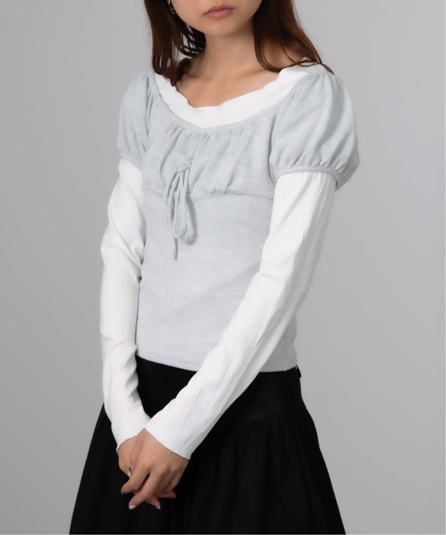 【チェルカ/CERCA】のChiina/Chiina /パフスリーブ ロンT組み合わせトップス 人気、トレンドファッション・服の通販 founy(ファニー) 　ファッション　Fashion　レディースファッション　Fashion for Women　トップス・カットソー　Cut & Sew Tops　ロングTシャツ・Tシャツ　Longline T-Shirts & Tees　スリーブ　Sleeve, Long Sleeve / Short Sleeve　 other-1|ID: prp329100004818635 ipo3291000000035008995