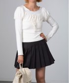 【チェルカ/CERCA】のChiina/Chiina /パフスリーブ ロンT組み合わせトップス 人気、トレンドファッション・服の通販 founy(ファニー) ファッション Fashion レディースファッション Fashion for Women トップス・カットソー Cut & Sew Tops ロングTシャツ・Tシャツ Longline T-Shirts & Tees スリーブ Sleeve, Long Sleeve / Short Sleeve thumbnail ホワイト|ID: prp329100004818635 ipo3291000000035009001