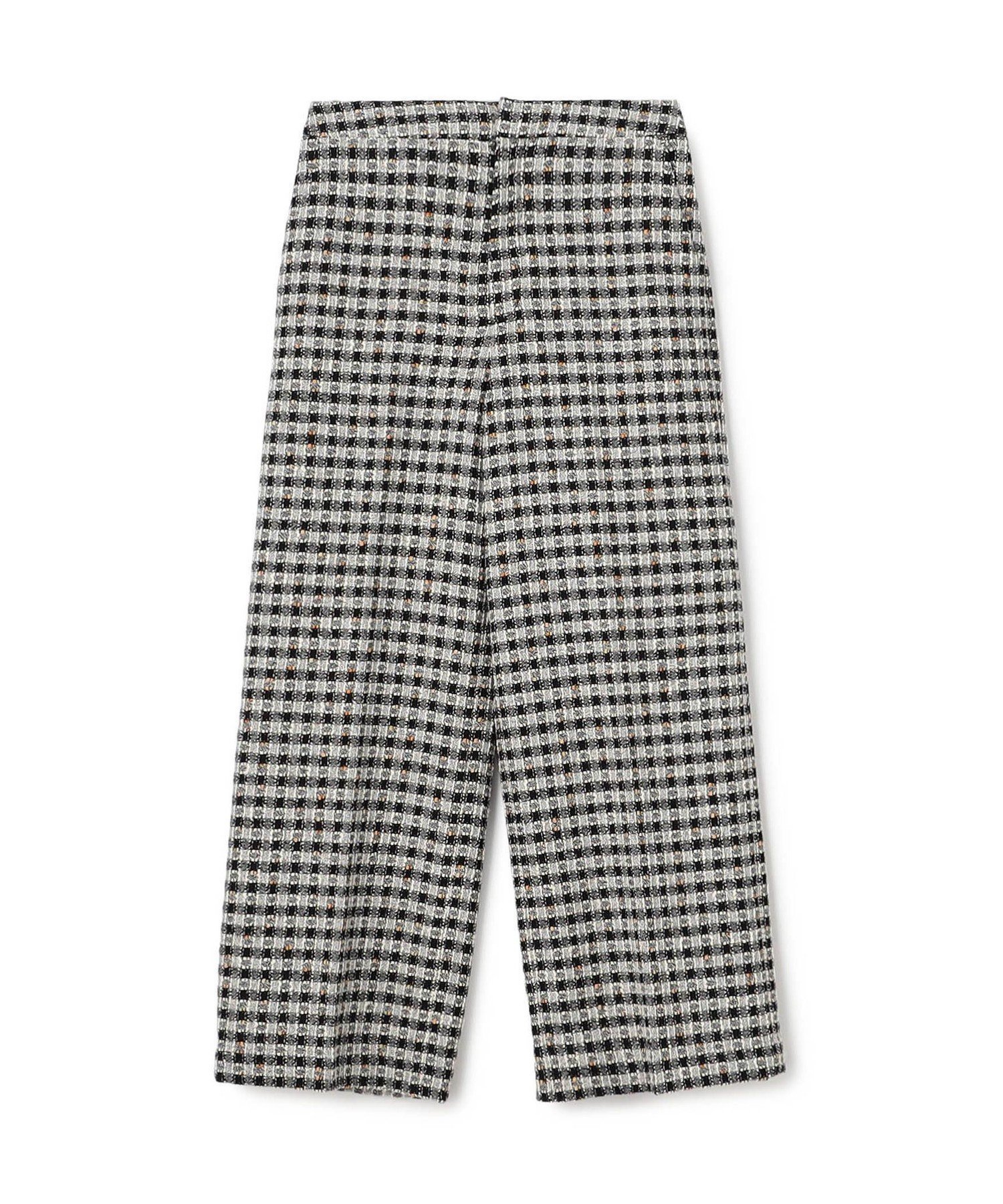 【トゥモローランド/TOMORROWLAND】の【WEB先行 】クロレギンガムチェック ワイドストレートパンツ インテリア・キッズ・メンズ・レディースファッション・服の通販 founy(ファニー) 　ファッション　Fashion　レディースファッション　Fashion for Women　パンツ　Pants & Trousers　イタリア　Italy　カラフル　Colorful Design　ギンガム　Gingham, Gingham Fabric　シンプル　Simple, Minimal　ジャケット　Jacket, Outerwear　ストレート　Straight, Straight Cut　セットアップ　Set-Up, Coordinated Outfit　センター　Center, Center Line　チェック　Check, Plaid, Tartan　ツイード　Twill, Twill Weave　ネップ　Nepp, Slub Yarn　バランス　Balance, Style Balance　ファブリック　Fabric, Textile　モノトーン　Monotone, Black and White　リラックス　Relax, Relaxed Fit　ワイド　Wide, Wide Fit　エレガント 上品　Elegant　18 ブラック系|ID: prp329100004818668 ipo3291000000035009378