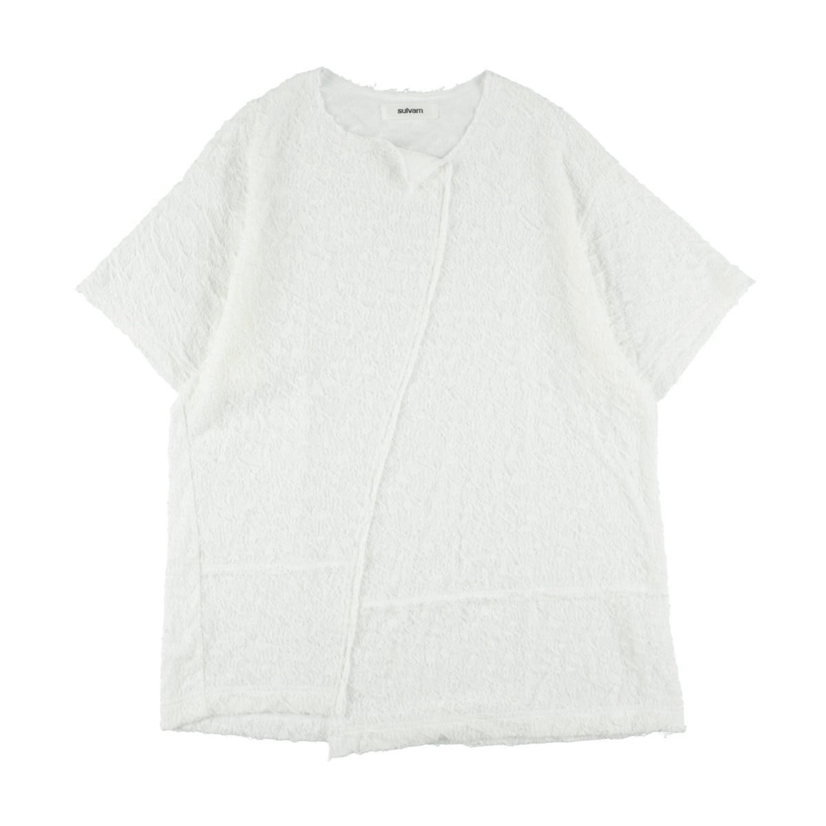 【サルバム/sulvam】の【26SS】 sulvam ブロークンアシンメトリーT インテリア・キッズ・メンズ・レディースファッション・服の通販 founy(ファニー) 　ファッション　Fashion　レディースファッション　Fashion for Women　2026年　2026　ダメージ　Distressed, Destroyed　WHITE|ID: prp329100004818679 ipo3291000000035009475