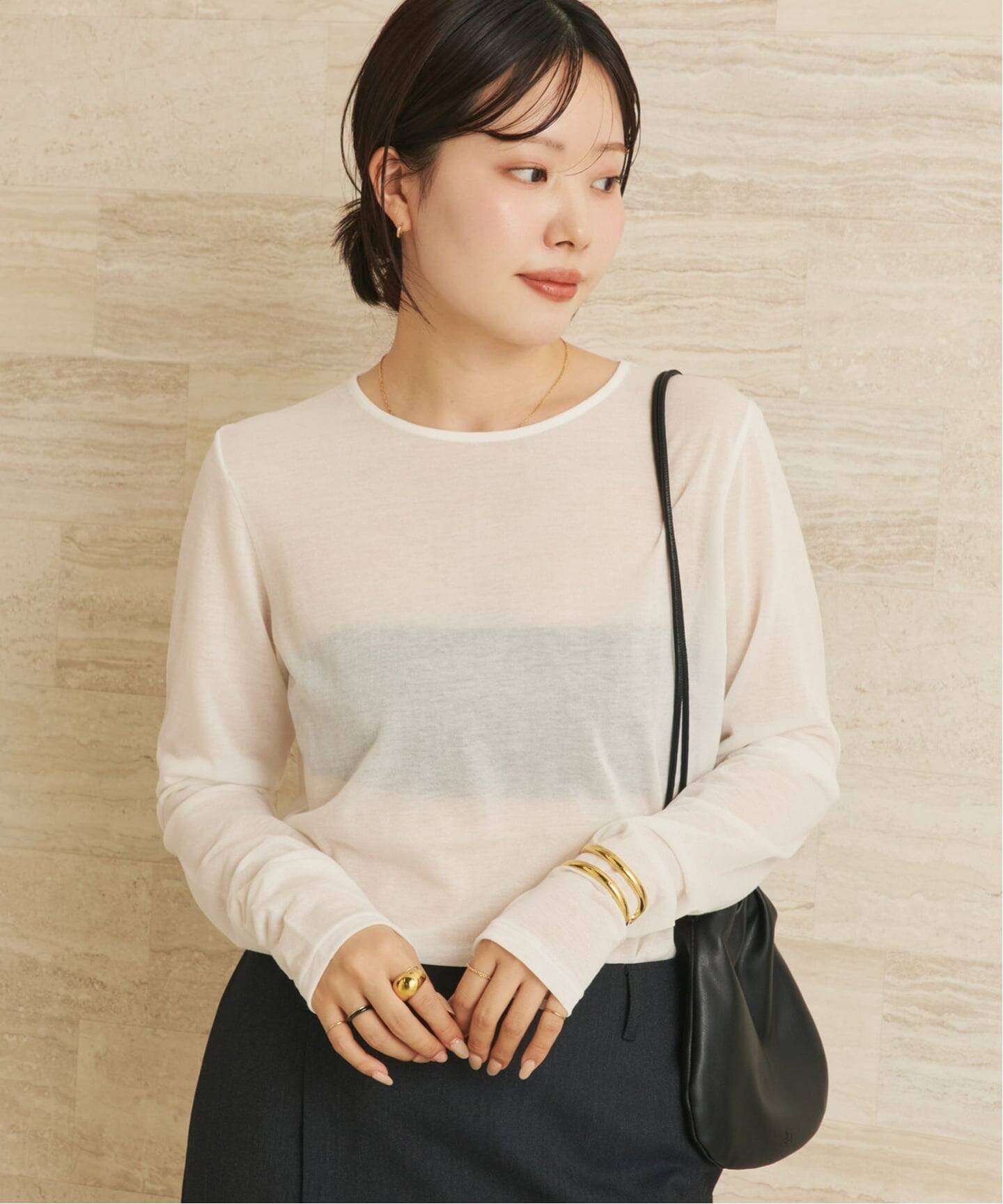 【プラージュ/Plage】の《追加 》CO NY Sheer ロンT インテリア・キッズ・メンズ・レディースファッション・服の通販 founy(ファニー) ファッション Fashion レディースファッション Fashion for Women トップス・カットソー Cut & Sew Tops ロングTシャツ・Tシャツ Longline T-Shirts & Tees インナー Innerwear ジャケット Jacket, Outerwear フィット Fit, Slim Fit ホワイト|ID: prp329100004818682 ipo3291000000035009496