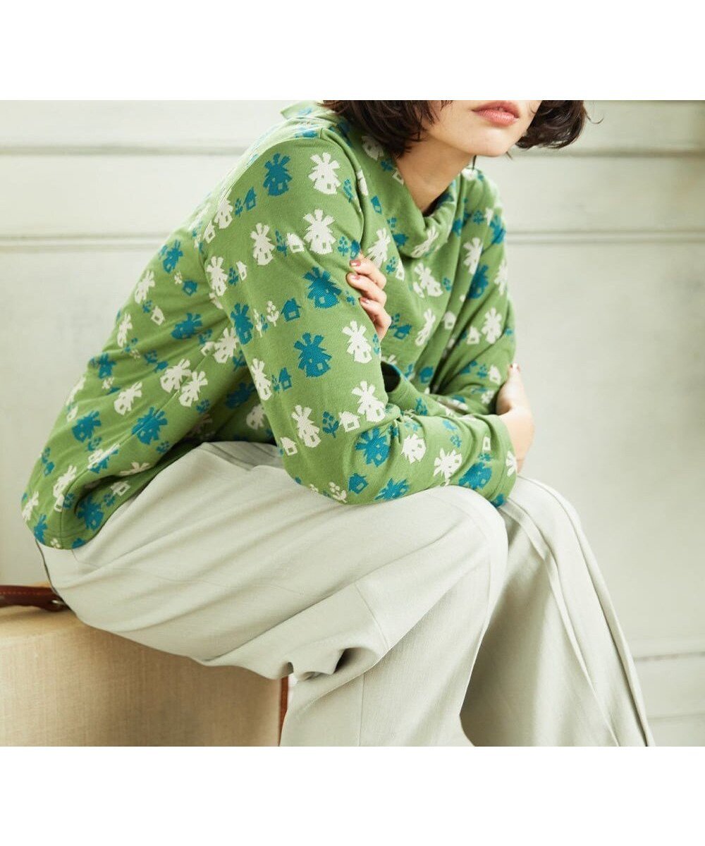 【ホコモモラ/Jocomomola】のMolino ロールカラーダブルジャカード総柄カットソー 人気、トレンドファッション・服の通販 founy(ファニー) 　ファッション　Fashion　レディースファッション　Fashion for Women　トップス・カットソー　Cut & Sew Tops　カットソー・ベーシックTシャツ　Cut-and-Sewn Tops / Stretch Tees & Basics　春　Spring　秋　Autumn　カットソー　Cut and Sewn Top　カーディガン　Cardigan, Knitwear　ショルダー　Shoulder, Shoulder Strap　ジャカード／ジャガード　Jacquard, Woven Pattern　ジャケット　Jacket, Outerwear　ダブル　Double, Double-Breasted　ドロップ　Drop Shoulder, Dropped Style　ポケット　Pocket, Pocket Detail　モチーフ　Motif, Design Theme　無地　Plain, Solid Color　冬　Winter / This Winter　夏　Summer　 other-1|ID: prp329100004818685 ipo3291000000035009506