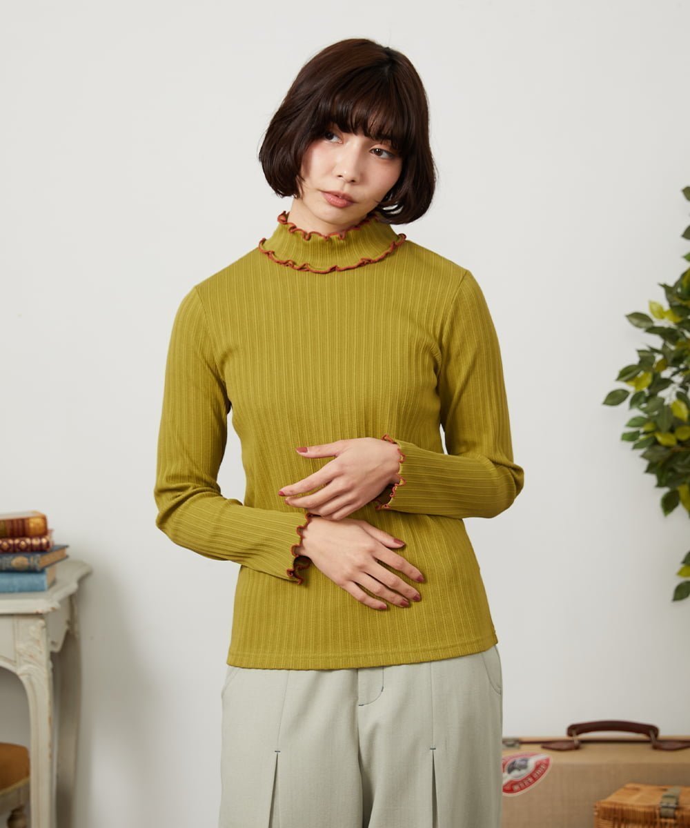 【ホコモモラ/Jocomomola】のTierras de cuitivo メロウハイネックカットソー インテリア・キッズ・メンズ・レディースファッション・服の通販 founy(ファニー) 　ファッション　Fashion　レディースファッション　Fashion for Women　トップス・カットソー　Cut & Sew Tops　カットソー・ベーシックTシャツ　Cut-and-Sewn Tops / Stretch Tees & Basics　インナー　Innerwear　春　Spring　秋　Autumn　カットソー　Cut and Sewn Top　カーディガン　Cardigan, Knitwear　シンプル　Simple, Minimal　ノースリーブ　Sleeveless, No-Sleeve　フィット　Fit, Slim Fit　ポケット　Pocket, Pocket Detail　羽織　Haori, Light Jacket　ロング　Long, Long-Length　冬　Winter / This Winter　夏　Summer　マスタード|ID: prp329100004818686 ipo3291000000035009515