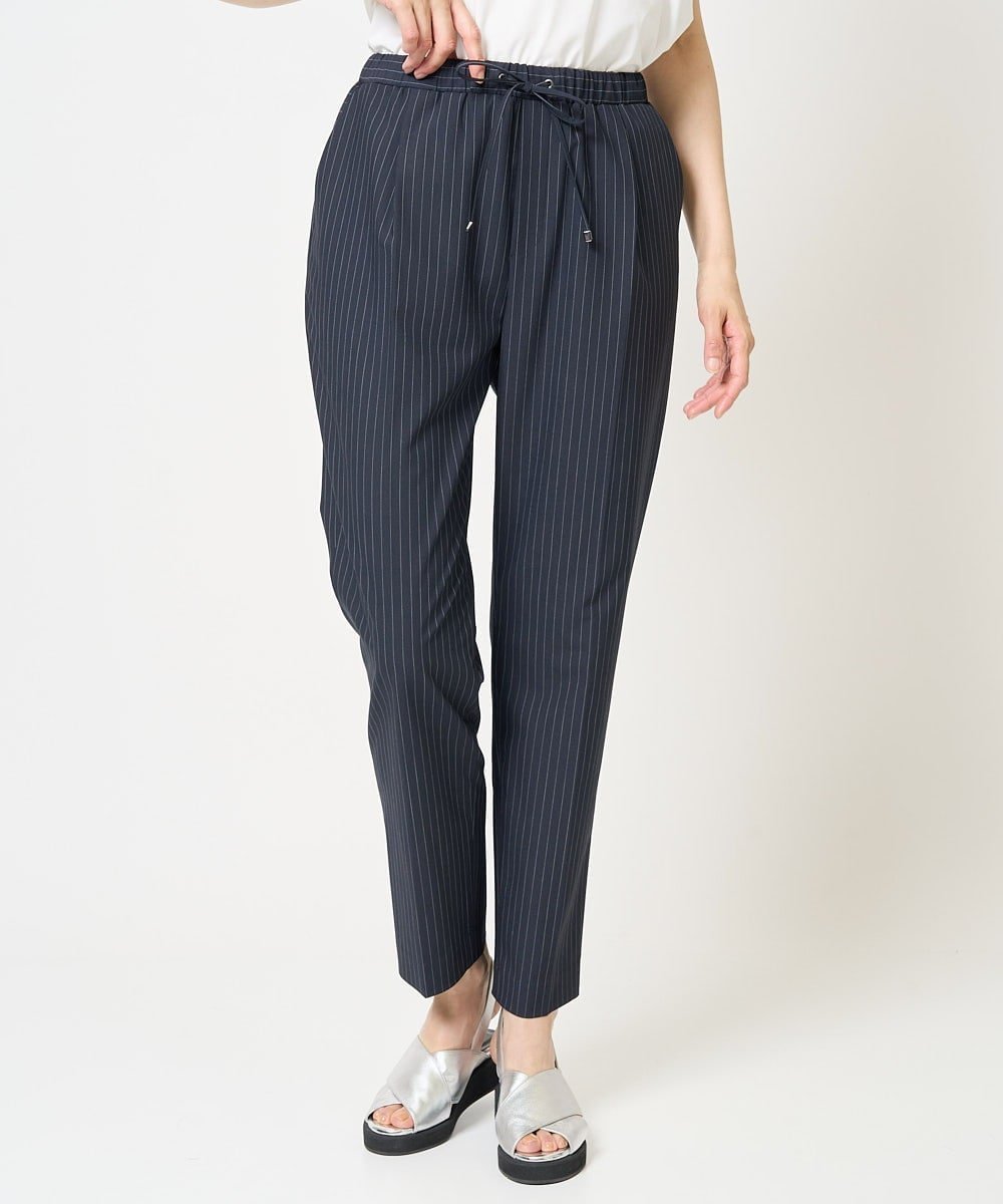 【ジョルジュ レッシュ/GEORGES RECH】の日本製 ピンストライプジョグパンツ インテリア・キッズ・メンズ・レディースファッション・服の通販 founy(ファニー) 　ファッション　Fashion　レディースファッション　Fashion for Women　パンツ　Pants & Trousers　春　Spring　洗える　Machine Washable　秋　Autumn　ストライプ　Stripe, Striped Pattern　スポーツ　Sports, Activewear　ドローコード　Drawcord, Drawstring Cord　マニッシュ　Mannish, Boyish　無地　Plain, Solid Color　楽ちん　Easy Fit, Comfortable　冬　Winter / This Winter　日本製　Made In Japan　夏　Summer　ネイビー|ID: prp329100004818697 ipo3291000000035009653