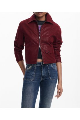 【デシグアル/Desigual】のクロップド丈 フェイクレザー ジャケット 人気、トレンドファッション・服の通販 founy(ファニー) ファッション Fashion レディースファッション Fashion for Women アウター Coat / Outerwear Collection レディースジャケット・軽アウター Jackets クロップド Cropped, Short Length コンパクト Compact, Small Size ジャケット Jacket, Outerwear デニム Denim, Jeans Material バランス Balance, Style Balance フェイクレザー Faux Leather, PU Leather フラップ Flap, Flap Pocket ポケット Pocket, Pocket Detail モダン Modern, Contemporary |ID:prp329100004818701