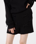 【ジャックバニー/Jack Bunny】の7G2PLY袋編み リボン付きニットショートパンツ 人気、トレンドファッション・服の通販 founy(ファニー) ファッション Fashion レディースファッション Fashion for Women パンツ Pants & Trousers ショートパンツ・ハーフパンツ High-Waisted & Relaxed Shorts おすすめ Recommended / Our Picks ウォーム Warm Fabric ゴルフ Golf セットアップ Set-Up, Coordinated Outfit タイツ Tights, Legwear トレンド Trend, Trending Now フェミニン Feminine, Girly モチーフ Motif, Design Theme リボン Ribbon, Bow 軽量 Lightweight, Ultra Light thumbnail ブラック|ID: prp329100004818706 ipo3291000000035009735