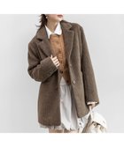 【ランダ/RANDA】のウールライクシャギーテーラードジャケット BROWN|ID: prp329100004818783 ipo3291000000035010303