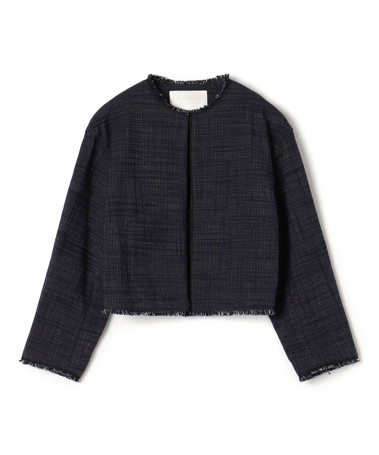 【トゥモローランド/TOMORROWLAND】のロングスラブツイード クルーネックジャケット インテリア・キッズ・メンズ・レディースファッション・服の通販 founy(ファニー) 　ファッション　Fashion　レディースファッション　Fashion for Women　アウター　Coat / Outerwear Collection　レディースジャケット・軽アウター　Jackets　おすすめ　Recommended / Our Picks　クラシカル　Classical, Vintage-Inspired　コンパクト　Compact, Small Size　ジャケット　Jacket, Outerwear　セレモニー　Ceremony　ツイード　Twill, Twill Weave　バランス　Balance, Style Balance　パイピング　Piping, Trim Design　フォルム　Silhouette, Form　ビジネス 仕事 通勤　Business / Work / Commuting　68 ネイビー系|ID: prp329100004818787 ipo3291000000035010344