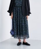 【インディヴィ/INDIVI】の【秋映え柄/セットアップ可能】フラワーシフォンスカート ブルー|ID: prp329100004818788 ipo3291000000035010345