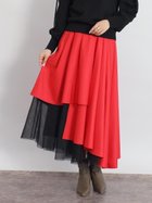【ヴァン/Vin】のチュールレイヤードカラースカート 人気、トレンドファッション・服の通販 founy(ファニー) ファッション Fashion レディースファッション Fashion for Women スカート Skirts おすすめ Recommended / Our Picks アシンメトリー Asymmetrical Style カーディガン Cardigan, Knitwear コンパクト Compact, Small Size シャーリング Shirring, Ruched シンプル Simple, Minimal ジャケット Jacket, Outerwear チュール Tulip, Tulip Motif フェミニン Feminine, Girly フレア Flare, Flared thumbnail レッド|ID: prp329100004818797 ipo3291000000035010455