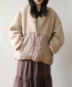 【ノアル/NOAHL】のキルティング*ボア切り替えコート 人気、トレンドファッション・服の通販 founy(ファニー) ファッション Fashion レディースファッション Fashion for Women アウター Coat / Outerwear Collection コート・ロングコート・ピーコート Long Coats, Peacoats & More キルティング Quilted, Quilting ポケット Pocket, Pocket Detail ミドル Middle Length, Mid Height A/W・秋冬 Autumn/Winter |ID:prp329100004818798