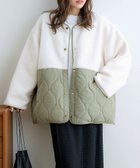 【ノアル/NOAHL】のキルティング*ボア切り替えコート 人気、トレンドファッション・服の通販 founy(ファニー) ファッション Fashion レディースファッション Fashion for Women アウター Coat / Outerwear Collection コート・ロングコート・ピーコート Long Coats, Peacoats & More キルティング Quilted, Quilting ポケット Pocket, Pocket Detail ミドル Middle Length, Mid Height A/W・秋冬 Autumn/Winter thumbnail アイボリー×カーキ|ID: prp329100004818798 ipo3291000000035010474