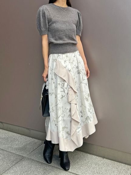 【スナイデル/SNIDEL】のバリエハンカチヘムスカート インテリア・キッズ・メンズ・レディースファッション・服の通販 founy(ファニー) 　ファッション　Fashion　レディースファッション　Fashion for Women　スカート　Skirts　アシンメトリー　Asymmetrical Style　スマート　Smart, Elegant　ハンカチ　Handkerchief, Hanky　フリル　Frill, Ruffle　フロント　Front, Front Design　おすすめ　Recommended / Our Picks　エレガント 上品　Elegant　BEG[037]|ID: prp329100004818804 ipo3291000000035010491