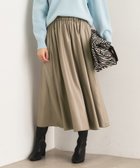 【インディヴィ/INDIVI】のレザー調ギャザースカート 人気、トレンドファッション・服の通販 founy(ファニー) ファッション Fashion レディースファッション Fashion for Women スカート Skirts ギャザー Gathered, Ruffled サテン Satin, Glossy Fabric シンプル Simple, Minimal ストレッチ Stretch, Stretchy Fabric スマート Smart, Elegant トレンド Trend, Trending Now フレア Flare, Flared ポケット Pocket, Pocket Detail リアル Real, Realistic thumbnail カーキ|ID: prp329100004818809 ipo3291000000035010529