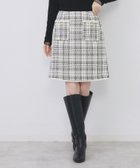 【インデックス/INDEX】のチェックツィードスカート/セットアップ対応【洗える】 アイボリー|ID: prp329100004818856 ipo3291000000035011002