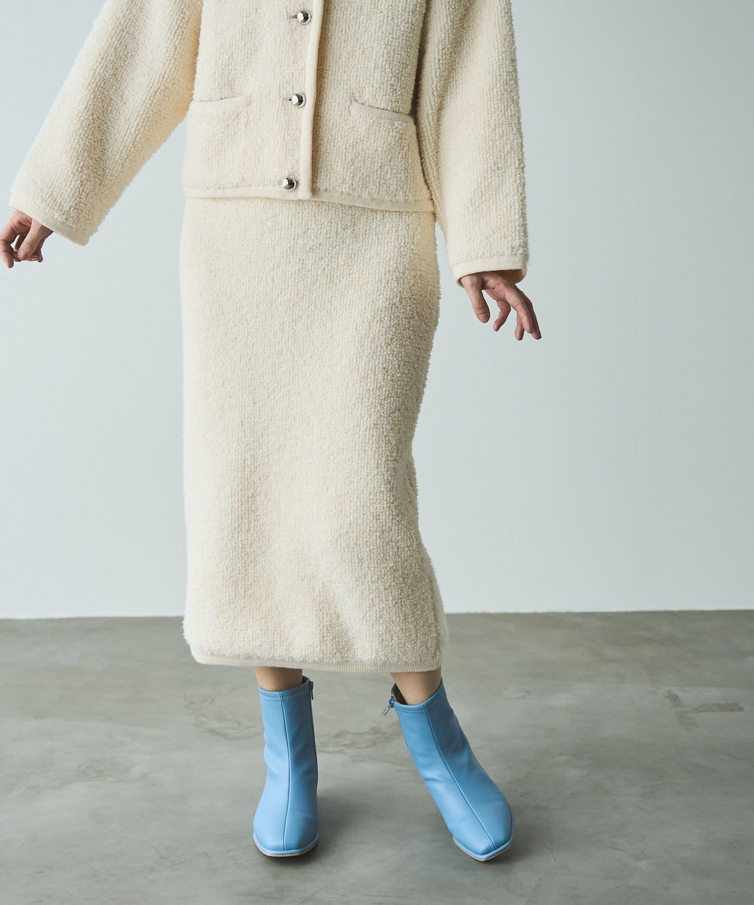 【コーエン/COEN】のパイルジャガードニットスカート(セットアップ対応) インテリア・キッズ・メンズ・レディースファッション・服の通販 founy(ファニー) 　ファッション　Fashion　レディースファッション　Fashion for Women　セットアップ　Matching Sets　スカート・ミニ/ミディ/マキシ　Skirts / Mini, Midi & Maxi Skirts　カーディガン　Cardigan, Knitwear　シンプル　Simple, Minimal　ジャカード／ジャガード　Jacquard, Woven Pattern　ジャケット　Jacket, Outerwear　スウェット / スエット　Sweatshirt, Sweatwear　セットアップ　Set-Up, Coordinated Outfit　ポケット　Pocket, Pocket Detail　ロング　Long, Long-Length　おすすめ　Recommended / Our Picks　OFF WHITE|ID: prp329100004818874 ipo3291000000035011157