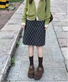 【チェルカ/CERCA】のChiina/Chiina/バイアスチェック ハイウエストミディアムスカート 人気、トレンドファッション・服の通販 founy(ファニー) ファッション Fashion レディースファッション Fashion for Women スカート Skirts タイツ Tights, Legwear チェック Check, Plaid, Tartan バイアス Bias, Diagonal Cut レース Lace, Lace Fabric ロング Long, Long-Length 再入荷 Restock / Back in Stock 台形 A-Line, Trapezoid Shape thumbnail ネイビー|ID: prp329100004818876 ipo3291000000035011164