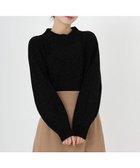 【ストロベリーフィールズ/STRAWBERRY FIELDS】のベロアライクモックネックニット 人気、トレンドファッション・服の通販 founy(ファニー) ファッション Fashion レディースファッション Fashion for Women トップス・カットソー Cut & Sew Tops ニット Knit Tops & Sweaters ベロアトップス Velour Tops / Velvet-Look Items thumbnail ブラック2|ID: prp329100004818892 ipo3291000000035011277