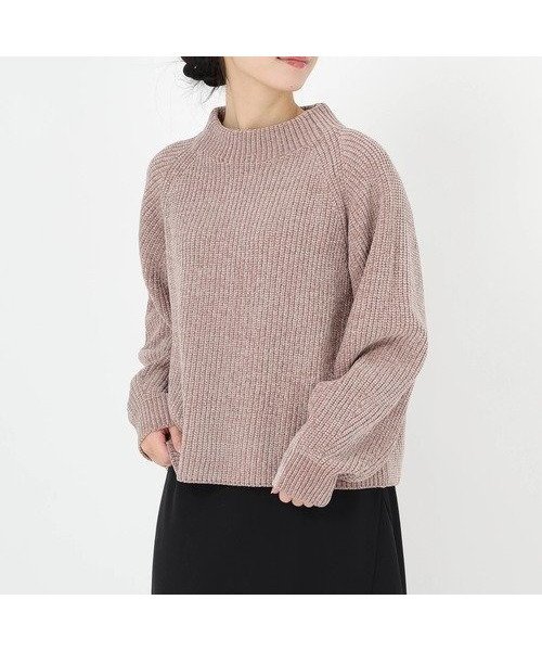 【ストロベリーフィールズ/STRAWBERRY FIELDS】のベロアライクモックネックニット インテリア・キッズ・メンズ・レディースファッション・服の通販 founy(ファニー) 　ファッション　Fashion　レディースファッション　Fashion for Women　トップス・カットソー　Cut & Sew Tops　ニット　Knit Tops & Sweaters　ベロアトップス　Velour Tops / Velvet-Look Items　うす茶|ID: prp329100004818892 ipo3291000000035011278