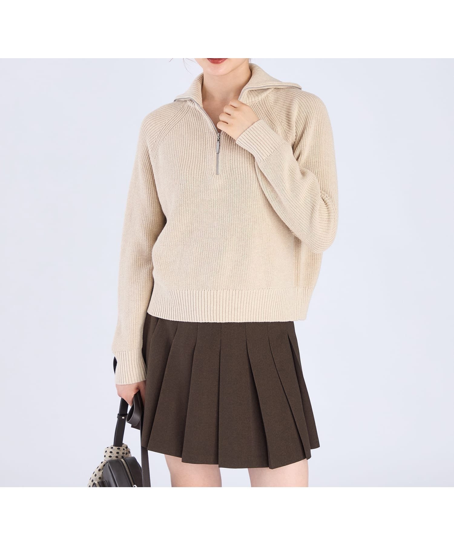 【アニエスベー ファム/agnes b. FEMME】のハーフジップ ニット プルオーバー 人気、トレンドファッション・服の通販 founy(ファニー) 　ファッション　Fashion　レディースファッション　Fashion for Women　トップス・カットソー　Cut & Sew Tops　ニット　Knit Tops & Sweaters　カジュアルプルオーバー・ニットトップス　Pullovers & Knit Tops / Casual Pullovers　畦　Ribbed Knit　 other-1|ID: prp329100004818901 ipo3291000000035011339